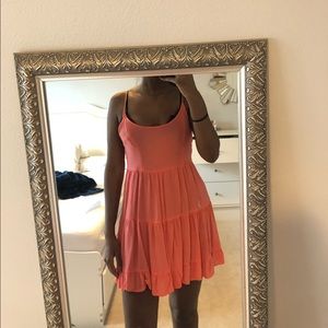 PINK/ ORANGE STRAPPY SUNDRESS